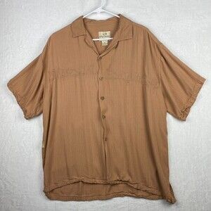 Sunset Breeze Hawaiian Shirt Mens Extra Large Button Front Aloha Casual